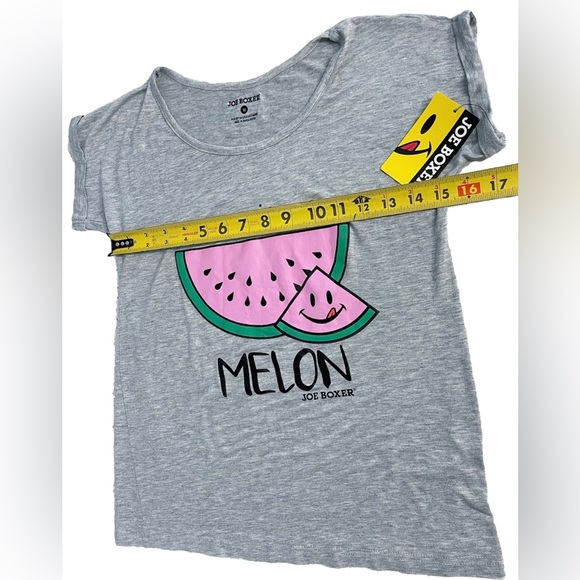 Joe Boxer Watermelon “One In A Melon” Graphic Tee Gray NWT Medium - Picture 5 of 7